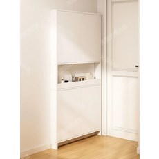 틈새 수납장 진열장 문 뒤 좁은 슬림 선반 틈새장 책장 원목사문 60x12x180cm 화이트, 원목양문 80x12x180cm 화이트