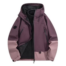 防風外套女冬季韓國學生防水防寒加絨加厚保暖羽絨外套中長款輕量三合一衝鋒外套戶外登山滑雪連帽外套透氣舒適大尺碼休閑外套男