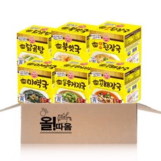 오뚜기 간편블럭국 6종 기획세트 1호(미역국+사골우거지국+버섯해장국+닭곰탕+북엇국+미소된장국), 1개, 47.5g