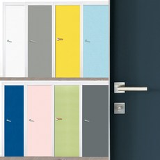 방문 현관문 단색 시트지 두꺼운 인테리어 필름 방수 화장실문 리폼 무광 필름지, 05.블루