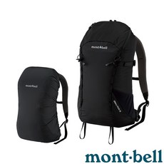 台灣黑熊 日本 mont-bell 1133127 Denali Pack 25L 輕量耐磨登山健行背包, 黑色 (BK)