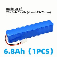 Rowenta 9800mAh V Ni-MH 배터리 팩 CD 진공 청소기 Besen Air Force Extreme RH8770 RH8771WS RH877501 RH8779 RH87, [01] V용, [02] 6800mAh 1PCS