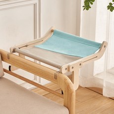 고양이 창문 선반 해먹 캣타워 고양이침대, 그레이블루