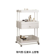 미용트롤리 서랍 이동식 피부관리실 웨건 피부샵 트레이 선반, 화이트 (서랍)