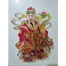 皮影財神 純手工 牛皮雕刻 非遺, 如圖所示, 1個