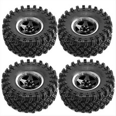 4pcs 136mm 금속 2.2 인치 비드 록 휠 림 타이어 1/10 RC 크롤러 자동차 축 SCX10 Wraith RR10 CAPRA TRX4 YK4082, 그림처럼