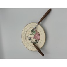오크우드 핸드메이드 우드핸들 디저트 포크 티포크 세트, 월넛(호두나무), 2개