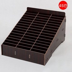 GLOPIC 핸드폰보관 핸드폰금욕상자 휴대폰 공부집중, 1개, 45칸 블랙월넛
