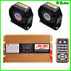 汽車無線車載警報器X5改裝主機遙控手柄喊話器300W 400W 600W 12V 24V, 600W主機+遙控+超薄喇叭2個,單喇叭  通用, 1個