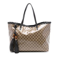구찌 중고 2016-2026 GG 크리스털 페기 브레이디드 토트 백