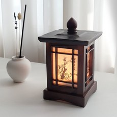 드리다샵 한국 전통 창살 사군자 한지등 인테리어 조명 무드등 선물포장 선택가능, 단일색상/사군자한지무드등/소형/선물포장