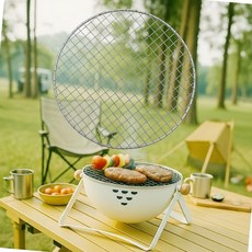 난방 히터 스테인리스 원형 석쇠 26cm 캠핑 화로대 고기