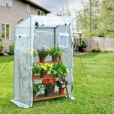 비닐하우스 미니 조립식 온실 하우스 베란다 가정용 길고양이 겨울집 초록색, 1개
