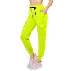 ALWAYS 여성용 카고 조거 팬츠 버터처럼 부드러운 캐주얼 편안한 라운지 스웨트팬츠 여성용 Jco128 / 탠 Large, 1911na