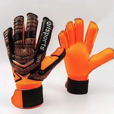 守門員手套 成人足球守門手套 兒童青少年比賽專用乳膠護指手套, 橙色10號【20-21厘米】, 1個