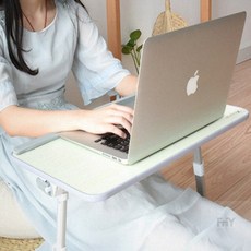 소파사이드테이블 높이조절 테이블, 아이보리