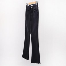 빅사이즈바지 A867L602 흑청쫀쫀부츠컷팅팬츠 LO (46212944)