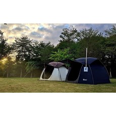 露露營最新升級款戶外露營球形帳篷圓頂黑膠加厚遮陽防曬防水防風大空間附煙囪口, 2.黑色