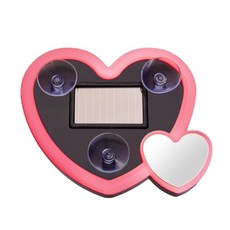 태양열 자동차 네온 라이트 무선 귀여운 하트 모양의 주변 흡입 컵 분위기 호흡 램프, 1개, 4. red