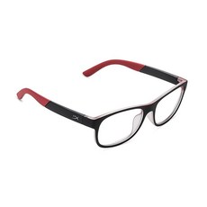 HyperX Spectre Scout - 게이밍 안경 안경 블루 라이트 차단 자외선 차단 크리스탈 클리어 렌즈 TR-90 프레임 극세사 파우치 스퀘어 안경 프레임 - 레드