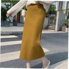 롱니트 니트 H라인 골지 치마 니트롱 스커트 여성 59000EA 1EA