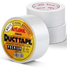 아뜰라임 다목적 초강력 접착 덕트테이프 화이트 48mm x 9m, 3개