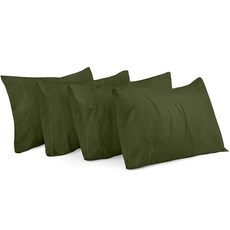 Utopia Bedding 베개 커버 킹 표준 사이즈 2팩 - 부드러운 브러시드 극세사 봉투 클로저 병원 호텔 객실에 적합 Oeko-Tex 인증 50.8x91.4cm(20x36, 올리브