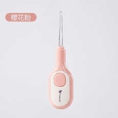 發光挖耳棒套組，兒童安全掏耳神器，寶寶護理挖耳勺，清潔耳屎夾, 1個, *O#O*裸粉色【單支/發光耳勺】