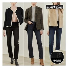 뱅뱅 여성 보아퍼 라이크라 본딩 데님 3종세트 211111