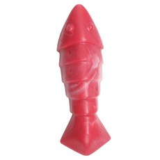 全降解寵物玩具 魚型磨牙玩具 - 中小型犬適用, 紅色, 1個