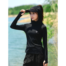 여성 여름 등산 티셔츠 여름 여성 후드 티셔츠 아이스 실크 자외선 차단 빠른 건조 산책용 JXH