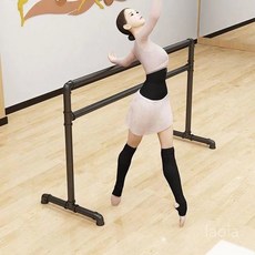 블랙 발레 스트레칭바 1단 2단 필라테스 바렐 발레바 댄스폴 무용, 더블 로드 250cm 하이 블랙