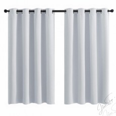 라온샵 132x160 암막커튼 2장 화이트 짧은암막커튼