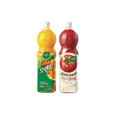 웅진 고칼슘오렌지 1.5L x 1개 + 자연은 토마토 (총2개) 달콤상큼 과일음료