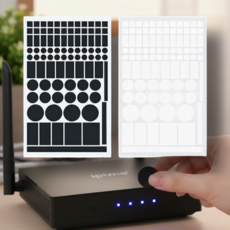 워커앤트 1+1 LED 불빛차단 암막스티커 빛차단스티커 2장 1세트, 화이트+1블랙+1