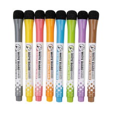 超值8色磁吸白板筆組水性彩色可擦白板筆 文具辦公用品, 專用8色白板筆, 1包