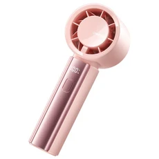 콜드스카이 휴대용 선풍기 속도 1-100 조절 가능 4000mAh 충전식 미니 디지털 디스플레이 소형 야외용, 01 Pink