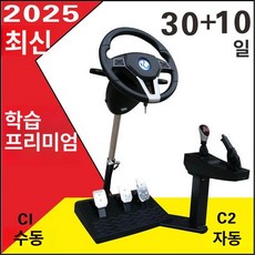운전 연습기 페달 핸들 포크레인 시뮬레이터 연습용, 1개, 디럭스 에디션 30일 잉크+10일 무료, 기본 색상