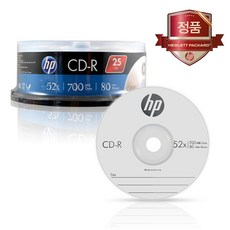 HP CD-R 700MB 52배속 25장케이크 공CD, 1개, HP CD 25장케이크