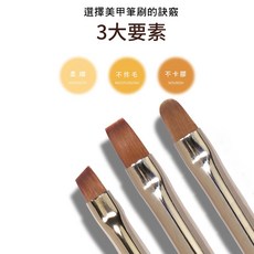 BabyGenia 美甲凝膠筆 套組，含拉線、萬能、圓頭、平頭、法式、斜頭、彩繪筆, 1個