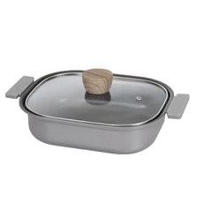 cooktab tablepot 5合1多用途方形鍋 IH相容, 1個, 灰色