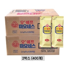 오뚜기 일회용 마요네즈 12g x 200개, 2.4kg, 2개