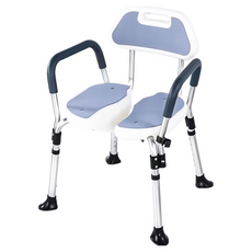 台灣出貨 日本熱賣可調六檔節老人洗澡椅 浴室防滑椅 孕婦淋浴椅 浴室椅 沐浴椅 洗澡椅子 浴室椅子, 1個, 經典灰, 經典灰