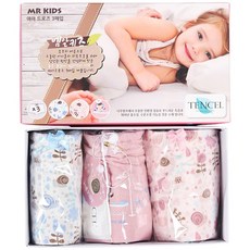 엠알키즈 키즈스 여아용 데일리걸 드로즈 사각팬티 3p 세트