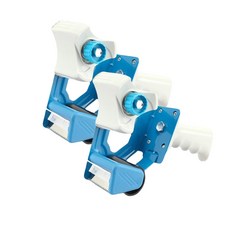 플루스 택배 핸들 박스 테이프 커터기 포장 커팅기, 2개, 블루 화이트 2인치