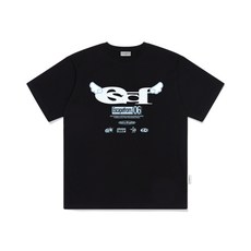 매장정품 이스케이프프롬 ESCAPEFROM 엔젤 ESCF 로고 콜라주 프린트 오버핏 반팔티 블랙 E251OTS 128612