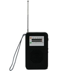 便攜式FM/AM雙頻收音機 伸縮天線 清晰接收 操作簡單 經典造型, 黑色, SY-T5202B
