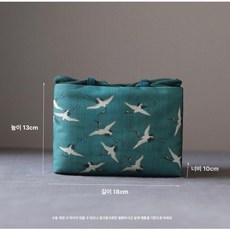 파우치 수납 망원 패딩 드로스트링 주머니형 보호용 대형, 1개, 전통화 길상