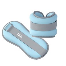 중량밴드 스포츠 모래주머니 손목 발목 헬스용, 1kg, 푸른 색