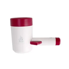 휴대용 부드러운 실리콘 개 발 청소 컵 야외 세척 원 클릭 자동 빠른, 02 Red and white, 02 Red and white, 1개